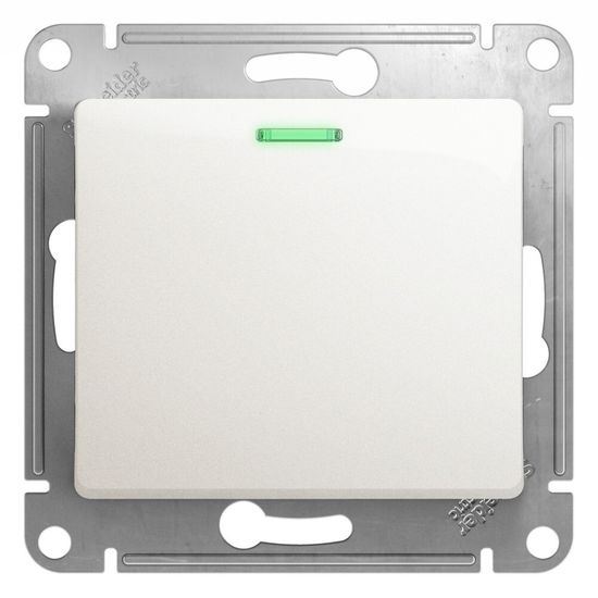 Переключатель проходной 1-кл. СП Glossa 10А IP20 (сх. 6) 10AX механизм перламутр. SE GSL000661