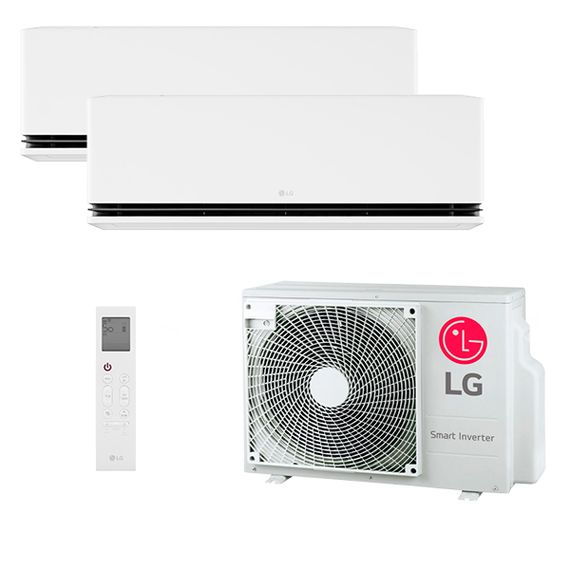 Мультисплит система на 2 комнаты LG H09S1D.NS1R + H12S1D.NS1R / MU2R17.U13