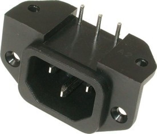 Вилка на плату угловая с ушами AC-1R