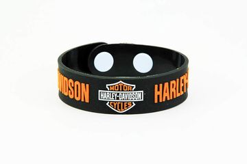 Браслет Harley Davidson оранжевая надпись