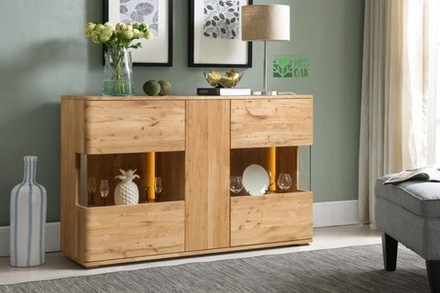 Комод бар из массива дуба Мидгард с подсветкой