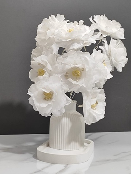 Вафельные цветы "Фантазийный белый", 9 шт