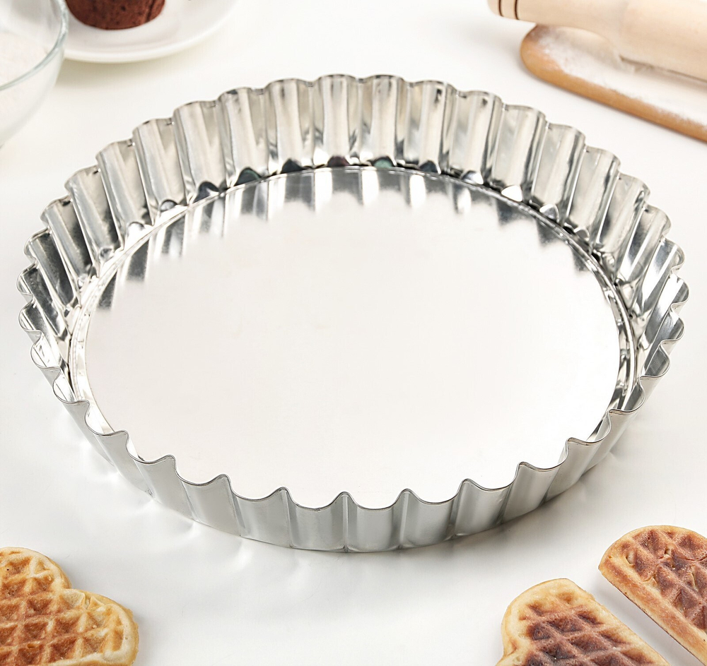 Форма для пирогов со съёмным дном, h=4,5 см, d=28 см