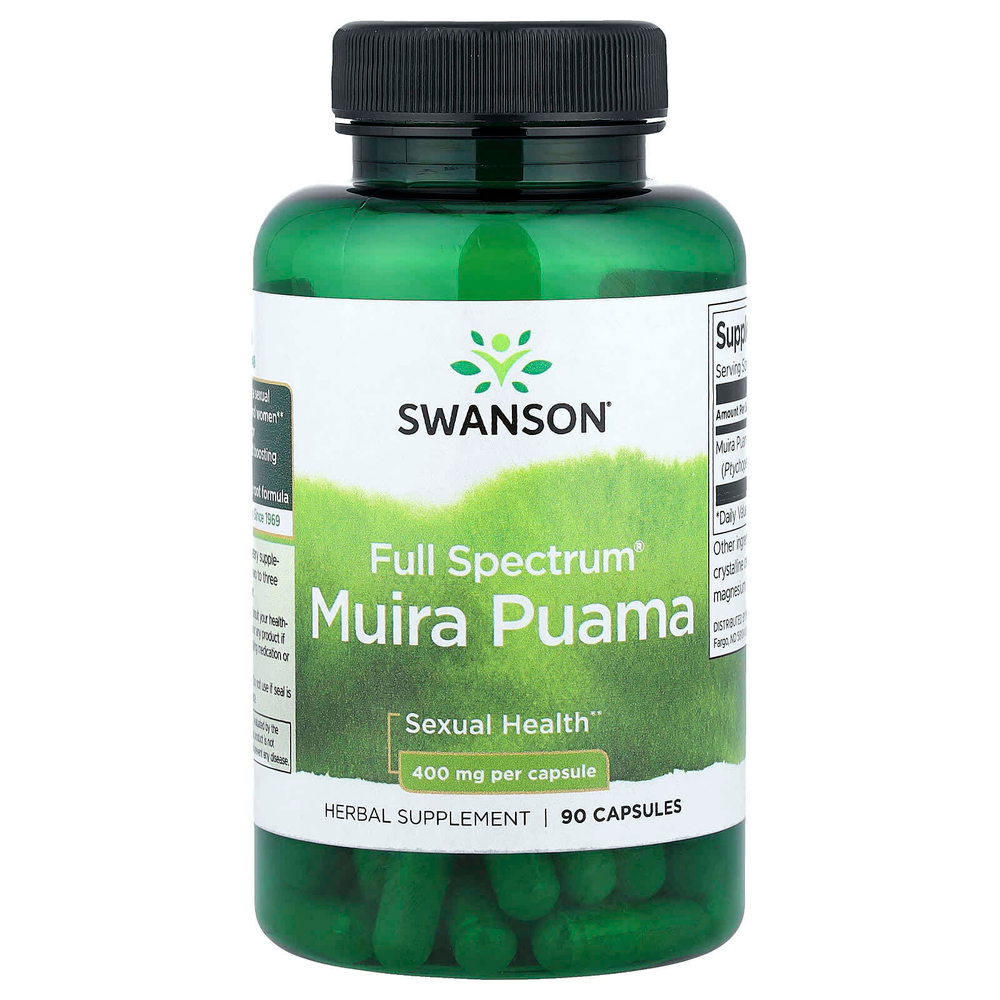 Swanson, муира пуама Full Spectrum®, 400 мг, 90 капсул