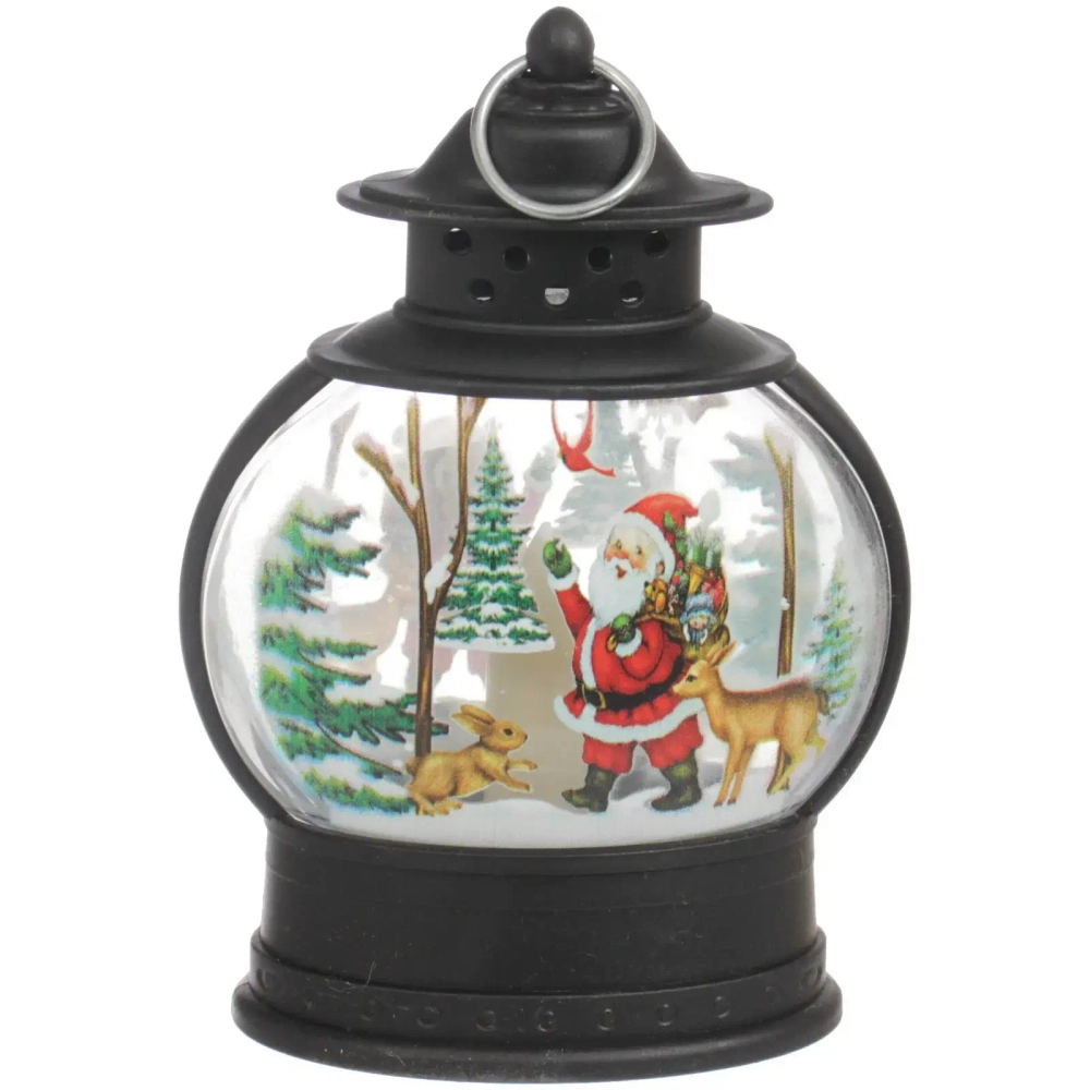 Сувенир с подсветкой «Лампа - Дедушка Мороз» 7*4*13 см, Чёрный