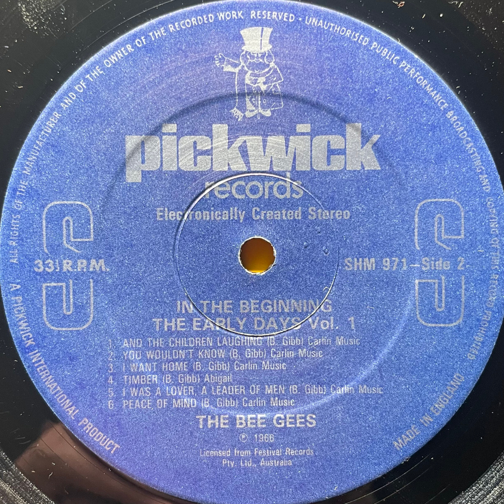 Bee Gees ‎– In The Beginning - The Early Days Vol. 1 (Англия 1978г.)
