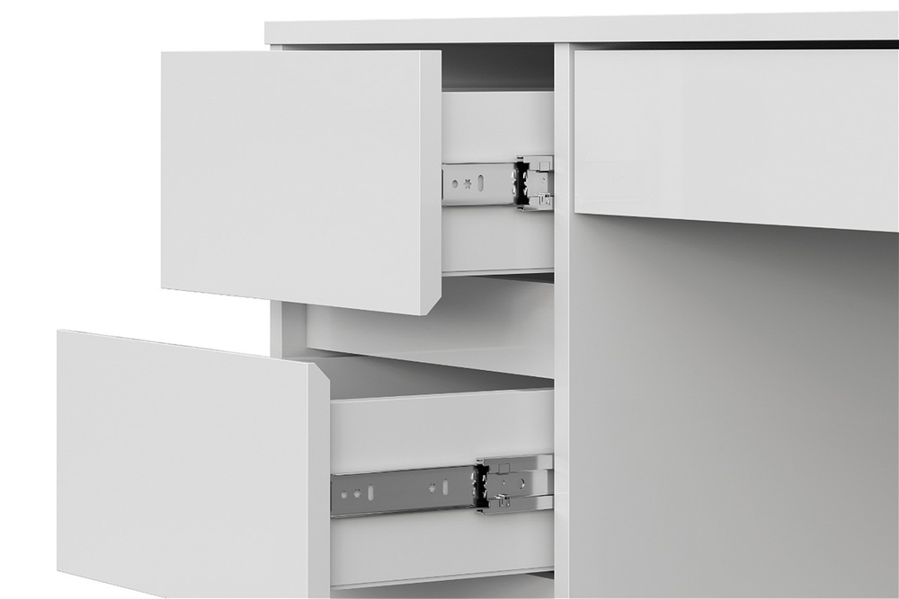 Стол компьютерный №13 Серия 2, Белый глянец