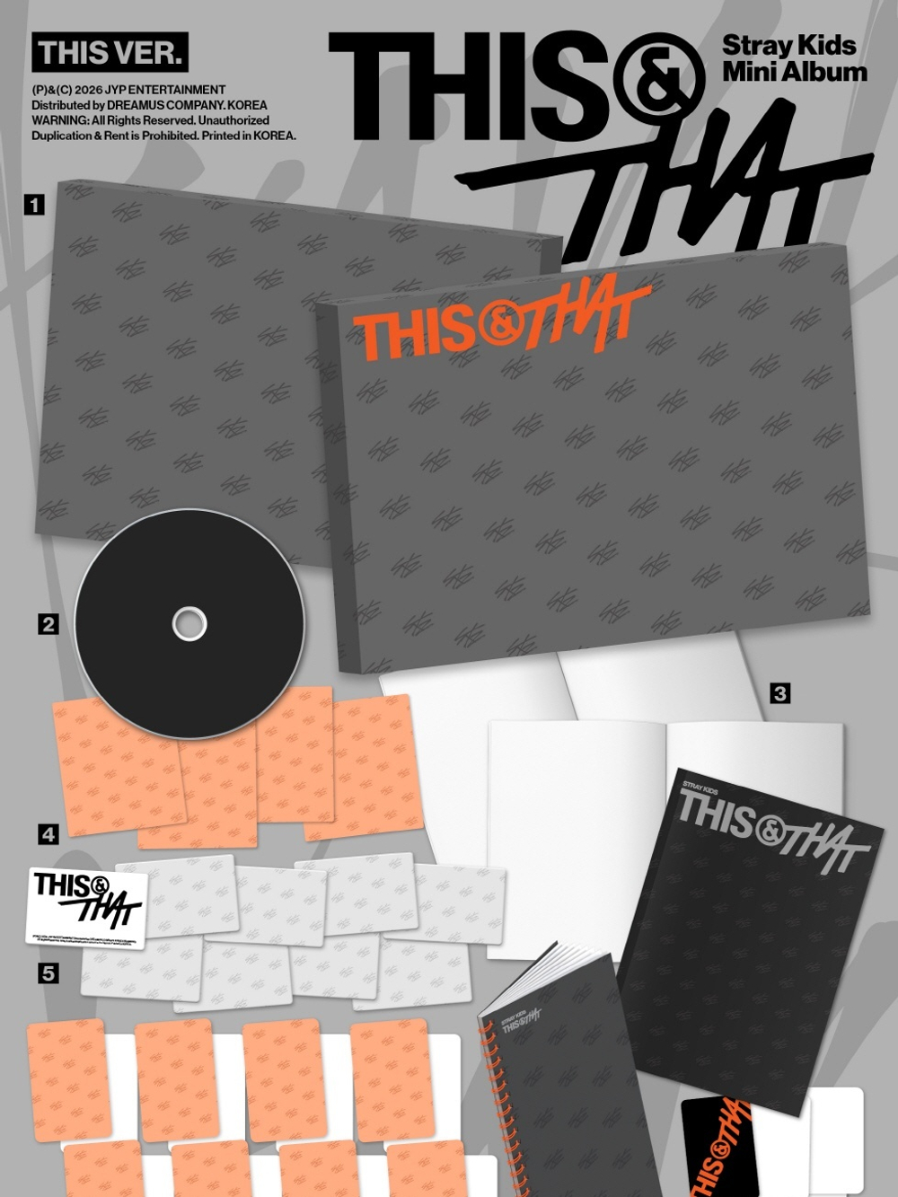 (ПРЕДЗАКАЗ) Альбом STRAY KIDS - THIS & THAT 10th Mini Album RANDOM Version