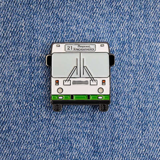 Значок автобус Ликинский 5256