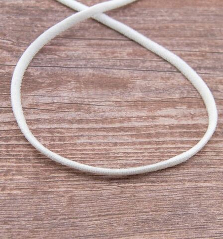 Резинка шляпная SAFISA, 3 мм, цвет белый, 80% полиамид, 20%!полиуретановая нить