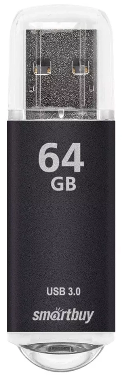 Флешка 64-GB USB-3.0 SmartBuy V-Cut чёрный