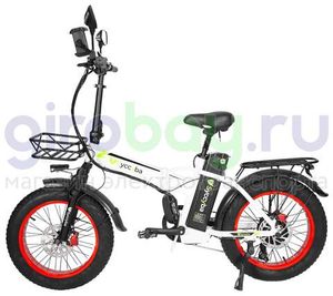 Электровелосипед Syccyba F10 Pro (48V/20Ah) - Белый с красными ободами фото №3