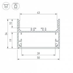 Профиль универсальный Arlight SL-LINE 29040