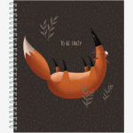 Тетрадь общая 60 листов на металлическом гребне "Лисоньки"