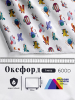 Оксфорд с принтом 1 метр №3 600 D