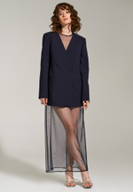 Жакет двубортный без воротника