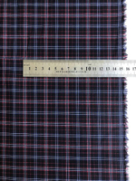 Коттон сорочка принт клетка, синий/бордовый/голубой NB#91