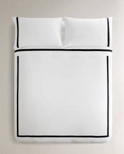 Пододеяльник Zara Home сатин, хлопок 100%, однотонный, 5136/088