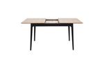 Стол Аврора разжвижной Плей 140(180)*80*75 Дуб светлый/Черн.