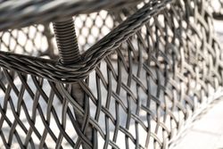 "Дольче" обеденная группа из искусственного ротанга, цвет графит