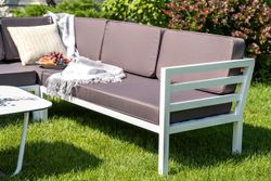 "Глория" модуль диванный левый, каркас из алюминия