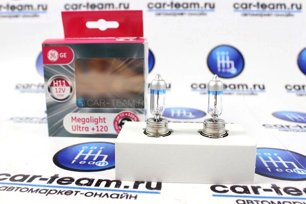 Автолампы "General Electric" H11 55W-12V Megalight Ultra+120% (53110SNU)