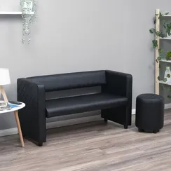 Диван "Йокки" , экокожа черный
