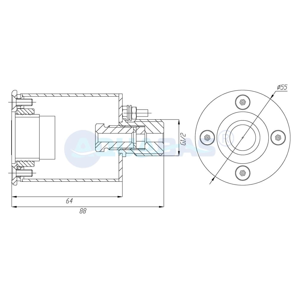 АД.02.0М Адаптер под сенсорную пьезокнопку (мини) плитка