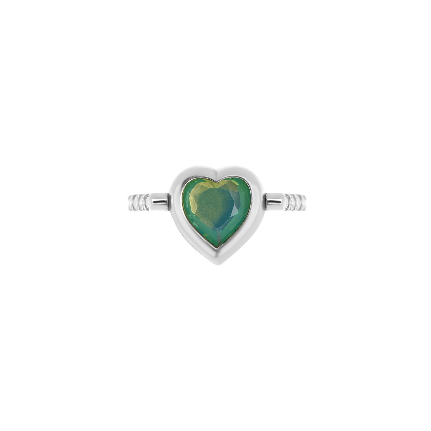 Кольцо Eddy Heart Ring Matt Green - Love Yourself