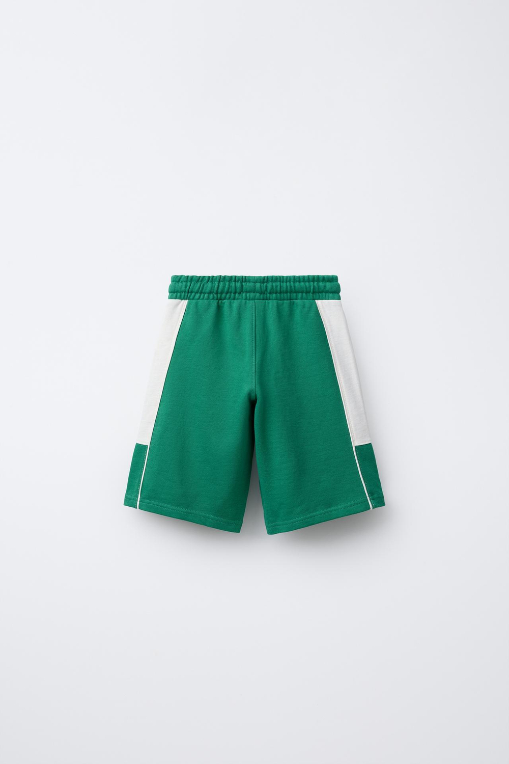 ZARA ШОРТЫ-БЕРМУДЫ ИЗ МЯГКОЙ ТКАНИ С ЛАМПАСАМИ, ЗЕЛЕНЫЙ