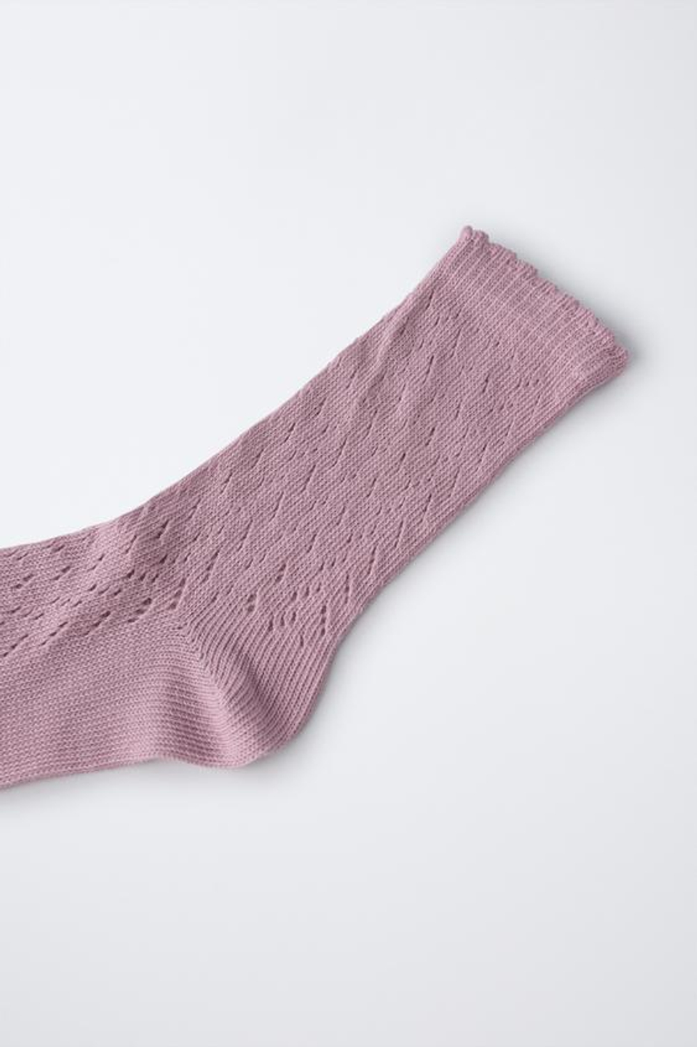 ZARA НОСКИ С АЖУРНЫМИ ДЕТАЛЯМИ, ЦВЕТ РОЗОВОГО ДЕРЕВА