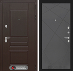 Дверь входная Лабиринт Мегаполис 24 Графит софт металлическая
