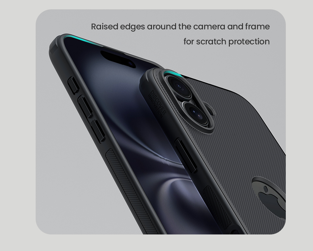 Усиленный двухкомпонентный чехол от Nillkin для iPhone 16, серия Super Frosted Shield Pro (с вырезом под лого)