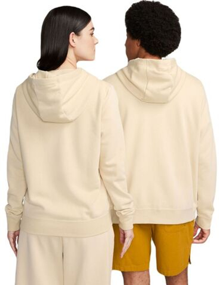 Женская теннисная куртка Nike Sportswear Club Fleece Full Zip Hoodie - sanddrift/white - Beige