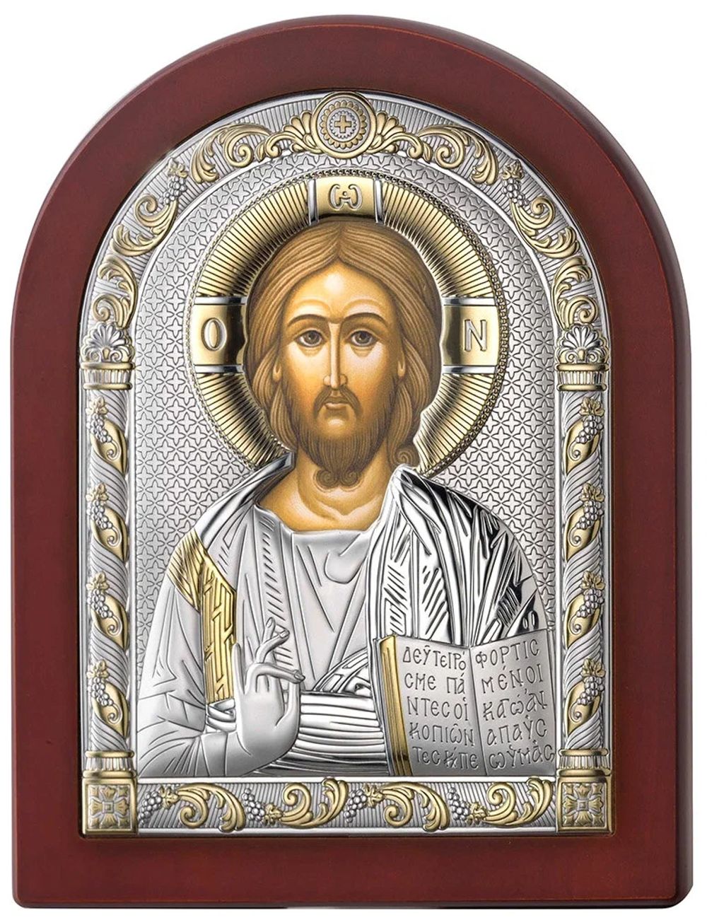 Икона Иисуса Христа в серебре. Италия.