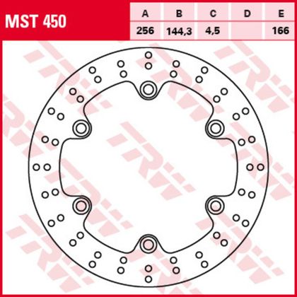 Диск тормозной TRW MST450