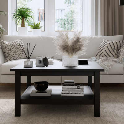 Журнальный стол Хемнэс/Кымор, 90х90х46см, черный