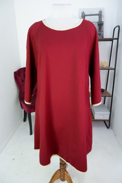 Платье LUCKY MOVE эффектное, из плотной ткани с тесьмой 54 размер, с биркой