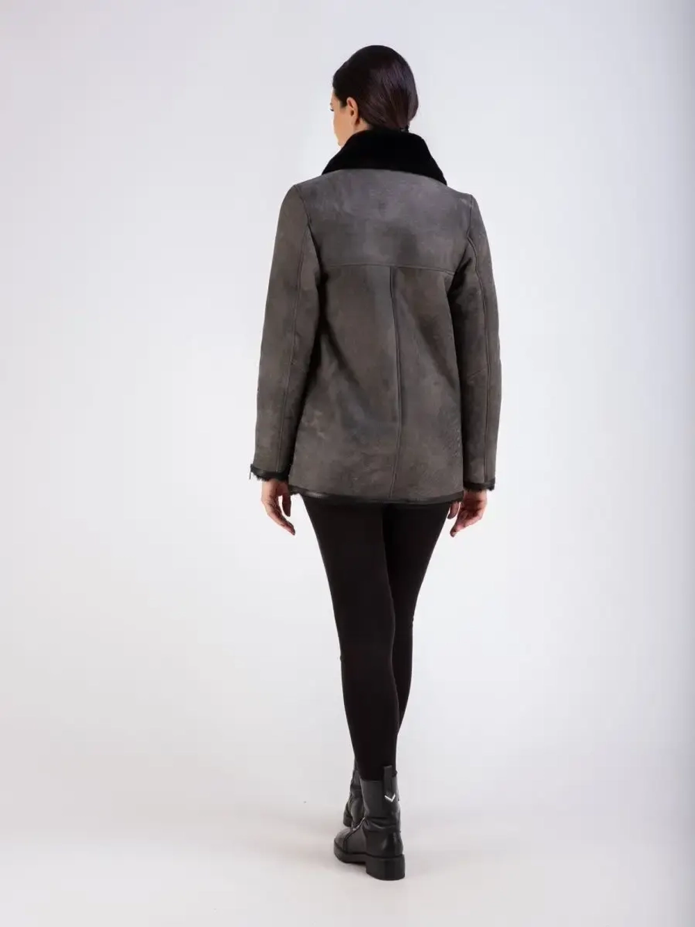 Дубленка авиатор женская натуральная зимняя