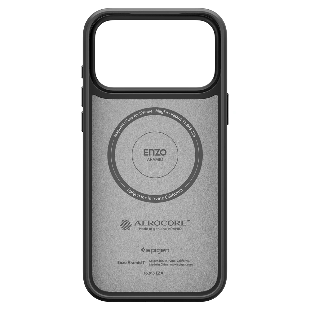 Чехол Spigen Enzo Aramid T Magsafe для iPhone 17 Pro Max черный
