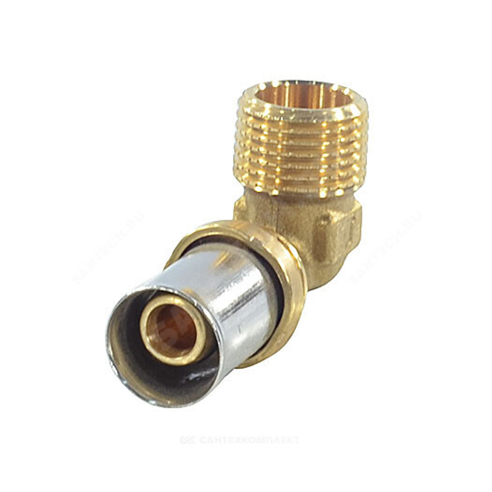 Угольник для МП/PE-X труб латунь пресс Дн 20х3/4"х90гр НР RM127 Giacomini RM127Y047
