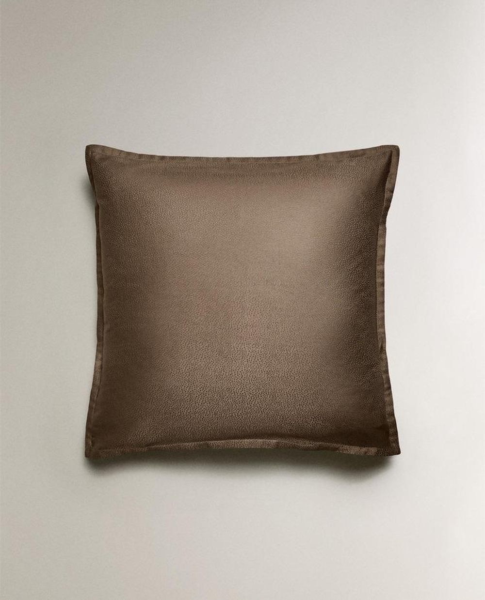 ZARA HOME ЖАККАРДОВАЯ НАВОЛОЧКА ИЗ САТИНА (300 НИТЕЙ), СЕРОВАТО-КОРИЧНЕВЫЙ