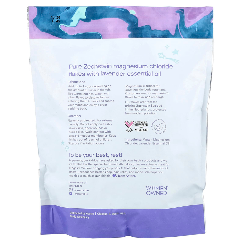 Asutra, Kids, хлопья для ванны с магнием для детей, 907 г (32 унции)