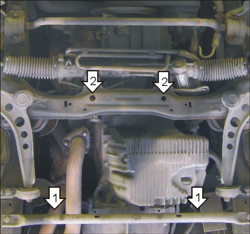 Усиленная защита Motodor картера двигателя. 2 мм, сталь. для BMW 3 (e36) 1990-1998 арт.00205