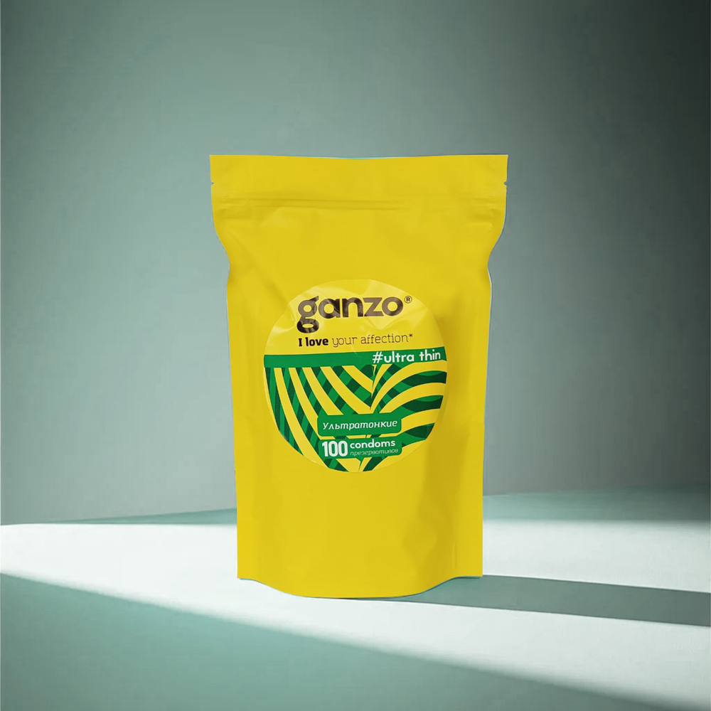Презервативы Ganzo Ultra thin, ультратонкие, латекс, 18 см, 100 шт