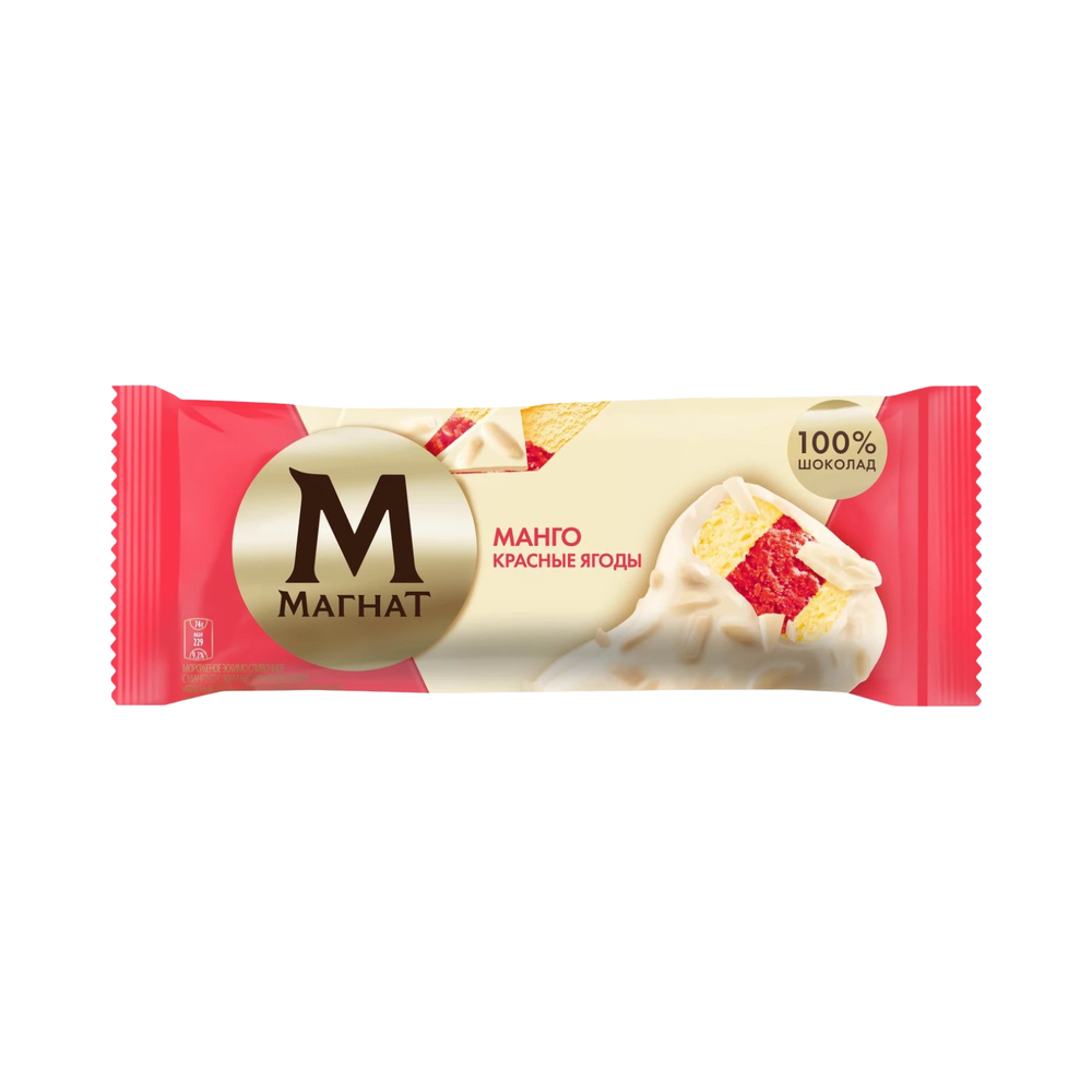 Мороженое "Магнат" манго и красные ягоды 74г