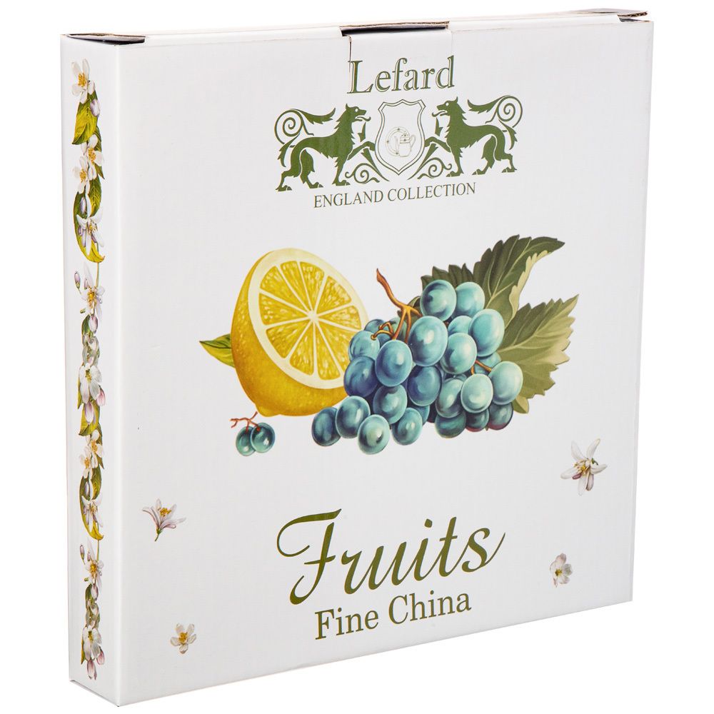 НАБОР ТАРЕЛОК ЗАКУСОЧНЫХ LEFARD "ФРУКТЫ" 2 ШТ. 20,5 СМ (КОР=24НАБ.)