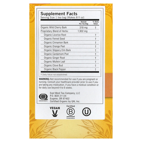 Yogi Tea, Throat Comfort®, без кофеина, 16 чайных пакетиков, 36 г (1,27 унции)