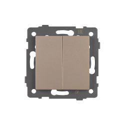 Механизм выключателя двухклавишный проходной SWT-MKP2-PL-GD-V (250V, 10A) (Arlight, -) 049895