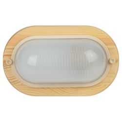 Светильник ЭРА НБО 04-60-011 Кантри дерево/стекло IP54 E27 max 60Вт 232х140 овал сосна